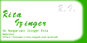 rita izinger business card